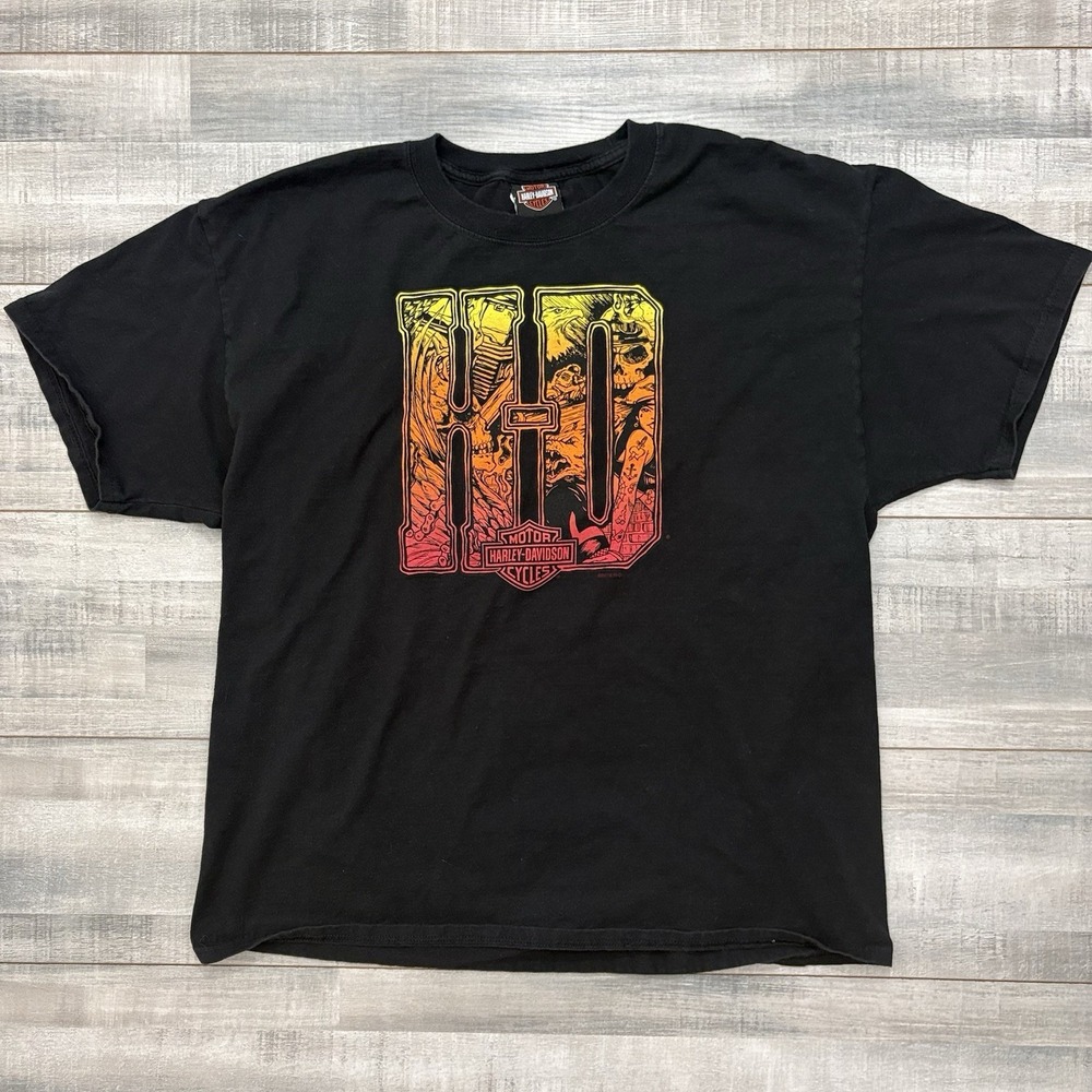Harley Davidson Biker H-D Sketch Shirt Alamo City San Antonio Texas Men's XL